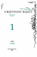 UMJETNOST RIJEČI 1 - 2018-0 UMJETNOST RIJEČI 1 - 2018-0