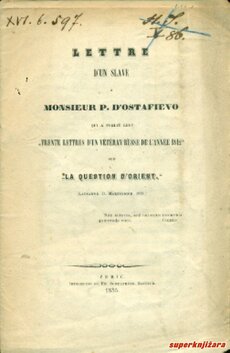 LETTRE D UN SLAVE (franc.)-0
