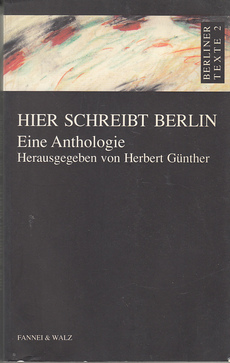 HIER SCHREIBT BERLIN - Eine Anthologie (njem.)-0