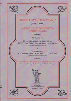DESPOTOVA PREDAVANJA 1985-1986-0 DESPOTOVA PREDAVANJA 1985-1986-0