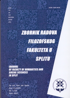 ZBORNIK RADOVA FILOZOFSKOG FAKULTETA U SPLITU BR. 13 (2020)-0 ZBORNIK RADOVA FILOZOFSKOG FAKULTETA U SPLITU BR. 13 (2020)-0