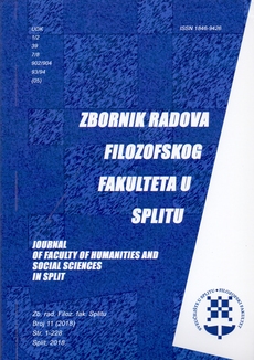 ZBORNIK RADOVA FILOZOFSKOG FAKULTETA U SPLITU BR.11 (2018)-0 ZBORNIK RADOVA FILOZOFSKOG FAKULTETA U SPLITU BR.11 (2018)-0