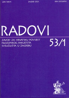 RADOVI ZAVODA ZA HRVATSKU POVIJEST FFZG-A 53/1-0 RADOVI ZAVODA ZA HRVATSKU POVIJEST FFZG-A 53/1-0