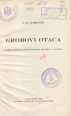 GROBOVI OTACA - o hrvatskom starinarskom društvu u Kninu-1