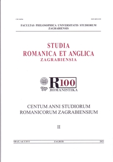 STUDIA ROMANICA ET ANGLICA ZAGRABIENSIA VOL. 66-0 STUDIA ROMANICA ET ANGLICA ZAGRABIENSIA VOL. 66-0