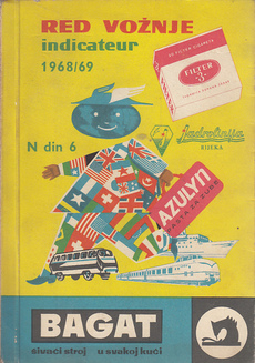 GENERALTURIST - TURISTIČKI RED VOŽNJE za putnički saobraćaj SFRJ 1968/69-0