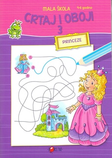 MALA ŠKOLA - CRTAJ I OBOJI 3 - Princeze (4-6 godina)-0