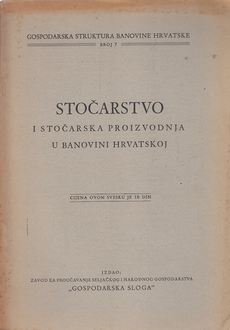 STOČARSTVO I STOČARSKA PROIZVODNJA U BANOVINI HRVATSKOJ-0
