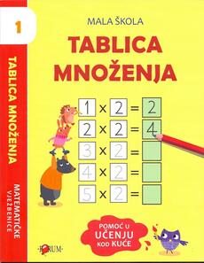 MALA ŠKOLA - TABLICA MNOŽENJA 1-0 MALA ŠKOLA - TABLICA MNOŽENJA 1-0