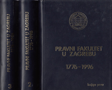PRAVNI FAKULTET U ZAGREBU 1776 - 1996 1/3-0