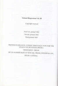 SRIMAD BHAGWATAM - One volume edition 1/3-2