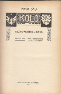 HRVATSKO KOLO - naučno-književni zbornik - knjiga III.-1